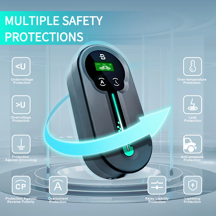 portable EV charger multiple safety  protection